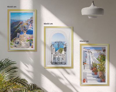 Cadre photo mural Architecture de Santorin Oia