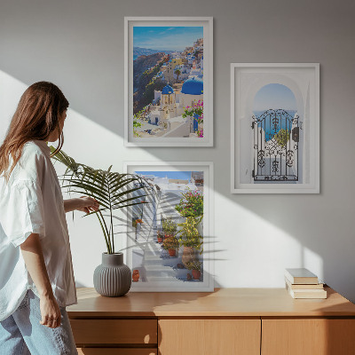 Cadre photo mural Architecture de Santorin Oia