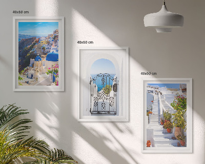 Cadre photo mural Architecture de Santorin Oia