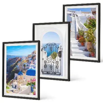 Cadre photo mural représentant l'architecture d'Oia à Santorin