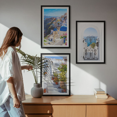 Cadre photo mural Architecture de Santorin Oia