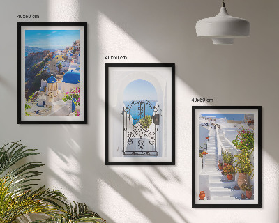 Cadre photo mural Architecture de Santorin Oia