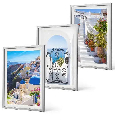Cadre photo mural représentant l'architecture d'Oia à Santorin