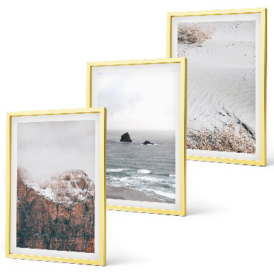 Cadre photo mural Montagnes, nuages, mer, sable, nature