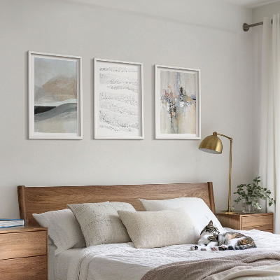 Lot de 3 tableaux pour salon Motifs terrestres abstraits
