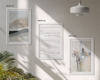 Lot de 3 tableaux pour salon Motifs terrestres abstraits