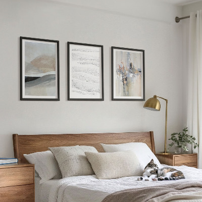 Lot de 3 tableaux pour salon Motifs terrestres abstraits