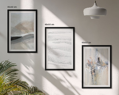 Lot de 3 tableaux pour salon Motifs terrestres abstraits