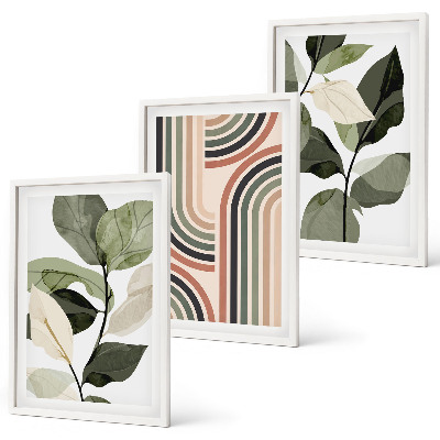 Cadre photo mural Motifs végétaux géométriques
