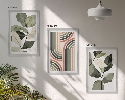 Cadre photo mural Motifs végétaux géométriques