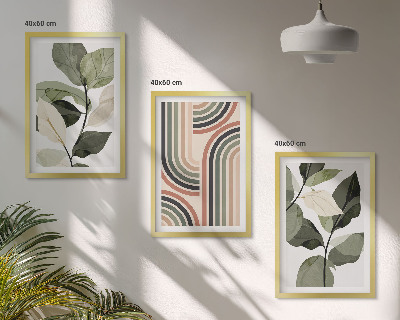 Cadre photo mural Motifs végétaux géométriques