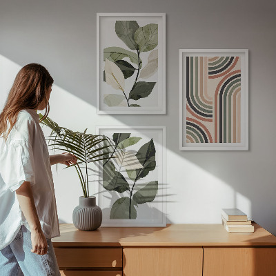 Cadre photo mural Motifs végétaux géométriques