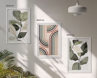 Cadre photo mural Motifs végétaux géométriques