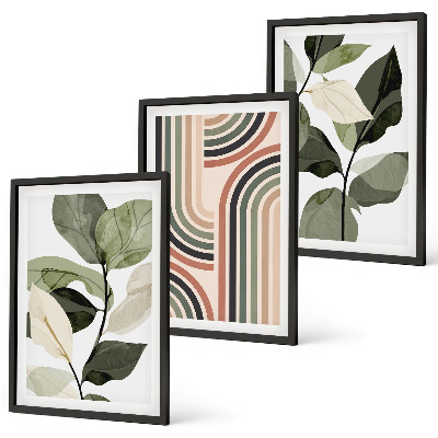 Cadre photo mural Motifs végétaux géométriques