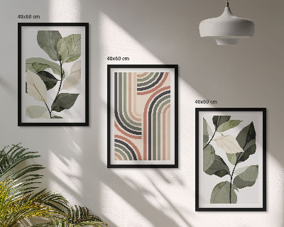 Cadre photo mural Motifs végétaux géométriques