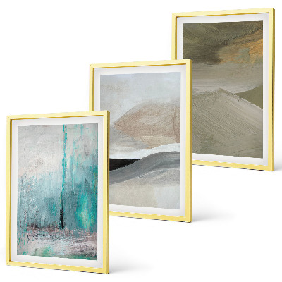 Lot de 3 tableaux pour salon Décorations abstraites peintes