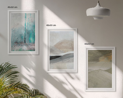 Lot de 3 tableaux pour salon Décorations abstraites peintes