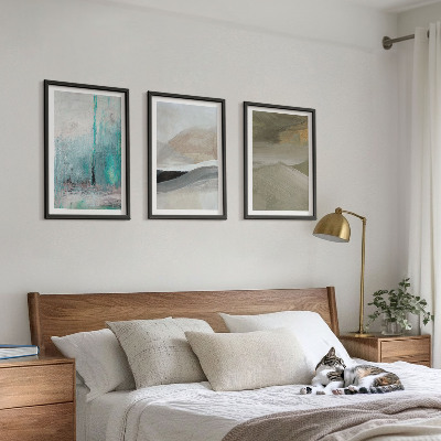 Lot de 3 tableaux pour salon Décorations abstraites peintes