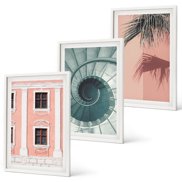 Cadre photo mural Architecture en spirale pastel