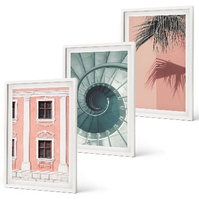 Cadre photo mural Architecture en spirale pastel