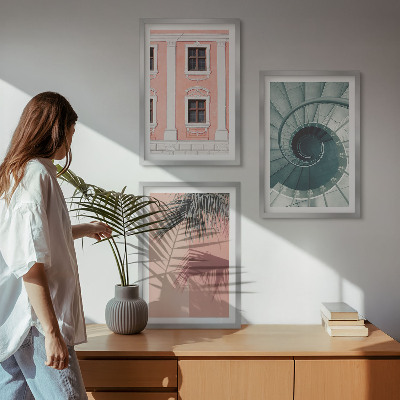 Cadre photo mural Architecture en spirale pastel