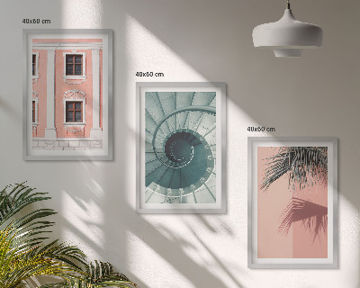 Cadre photo mural Architecture en spirale pastel
