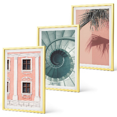 Cadre photo mural Architecture en spirale pastel