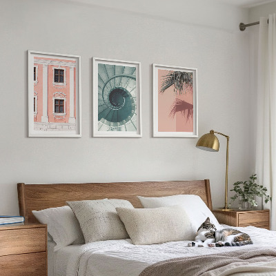 Cadre photo mural Architecture en spirale pastel