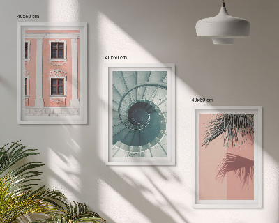 Cadre photo mural Architecture en spirale pastel
