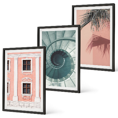 Cadre photo mural Architecture en spirale pastel