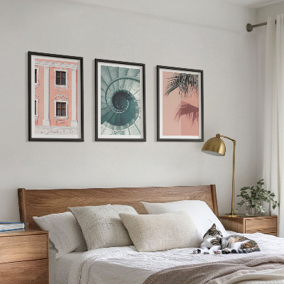 Cadre photo mural Architecture en spirale pastel