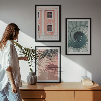 Cadre photo mural Architecture en spirale pastel