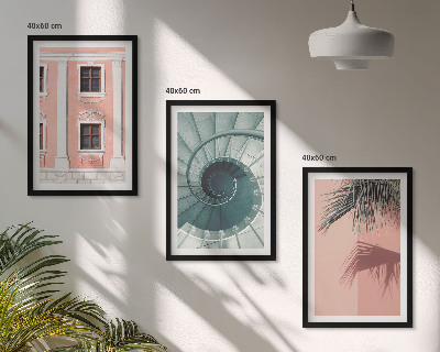 Cadre photo mural Architecture en spirale pastel