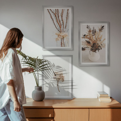 Cadre photo mural Fleurs et branches minimalistes