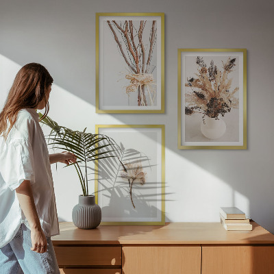Cadre photo mural Fleurs et branches minimalistes