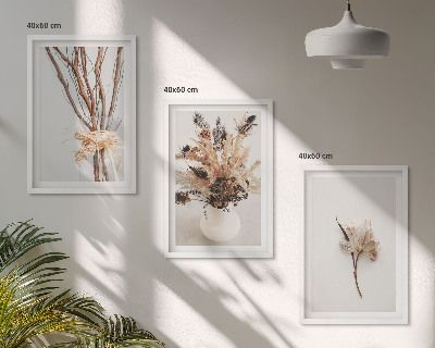 Cadre photo mural Fleurs et branches minimalistes