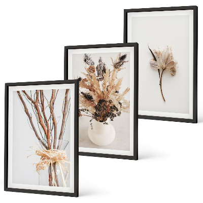 Cadre photo mural Fleurs et branches minimalistes
