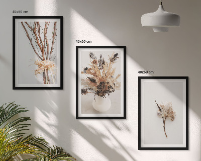 Cadre photo mural Fleurs et branches minimalistes