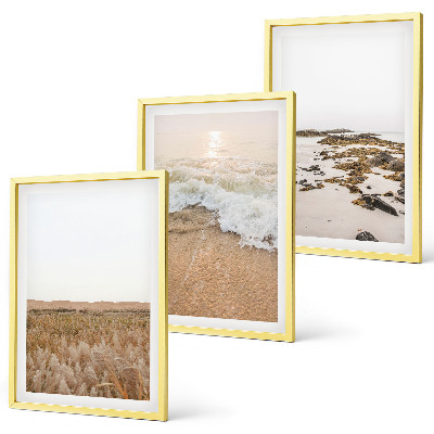 Cadre photo mural Plage, vagues, galets, été