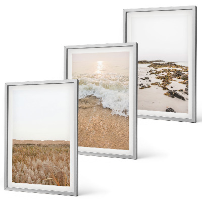 Cadre photo mural Plage, vagues, galets, été