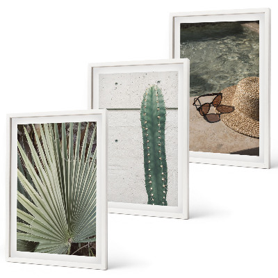 Lot de 3 tableaux pour salon Accessoires pour plantes tropicales