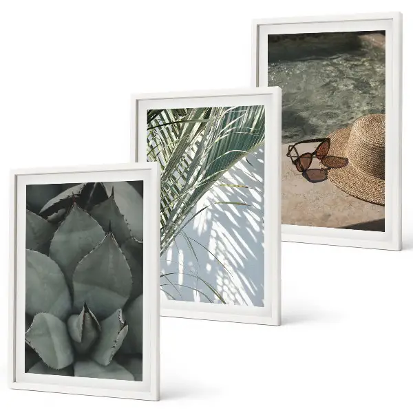 Cadre photo mural motif plantes tropicales pour les vacances