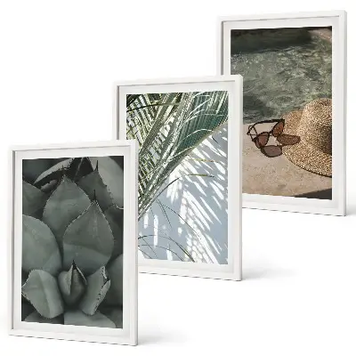 Cadre photo mural motif plantes tropicales pour les vacances