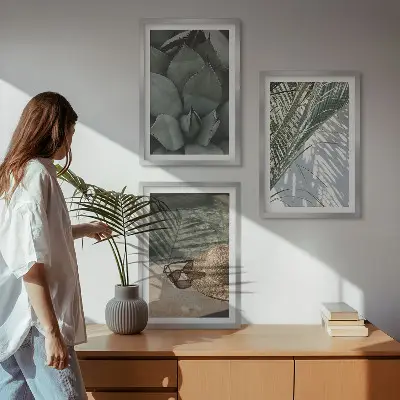 Cadre photo mural motif plantes tropicales pour les vacances