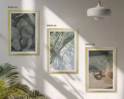 Cadre photo mural motif plantes tropicales pour les vacances