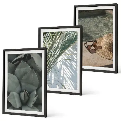Cadre photo mural motif plantes tropicales pour les vacances