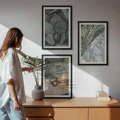 Cadre photo mural motif plantes tropicales pour les vacances