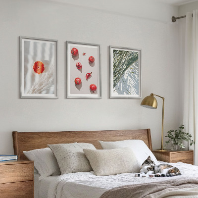 Lot de 3 tableaux pour salon Fruits de palmier des fêtes