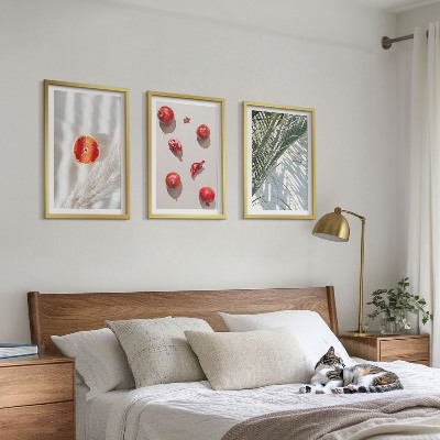 Lot de 3 tableaux pour salon Fruits de palmier des fêtes