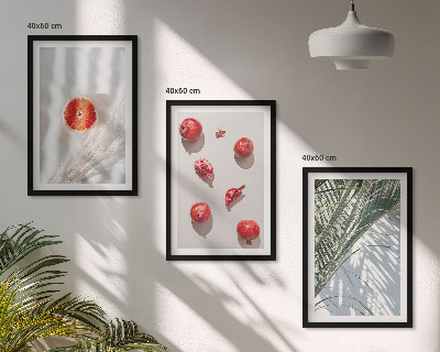 Lot de 3 tableaux pour salon Fruits de palmier des fêtes